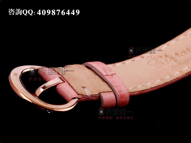 【1:1 Fine Quality】Chopard Ladies' Happy Sport Series Moving Diamonds Pink/Blue Stitching Leather Strap Ladies' Watch