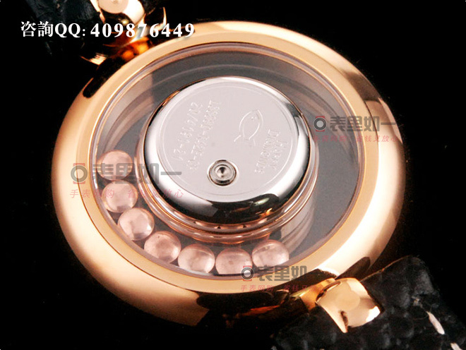  [ 1:1 Fine Replica] Chopard Happy Diamonds Series Moving Diamonds Rose Gold Ladies' Quartz Watch