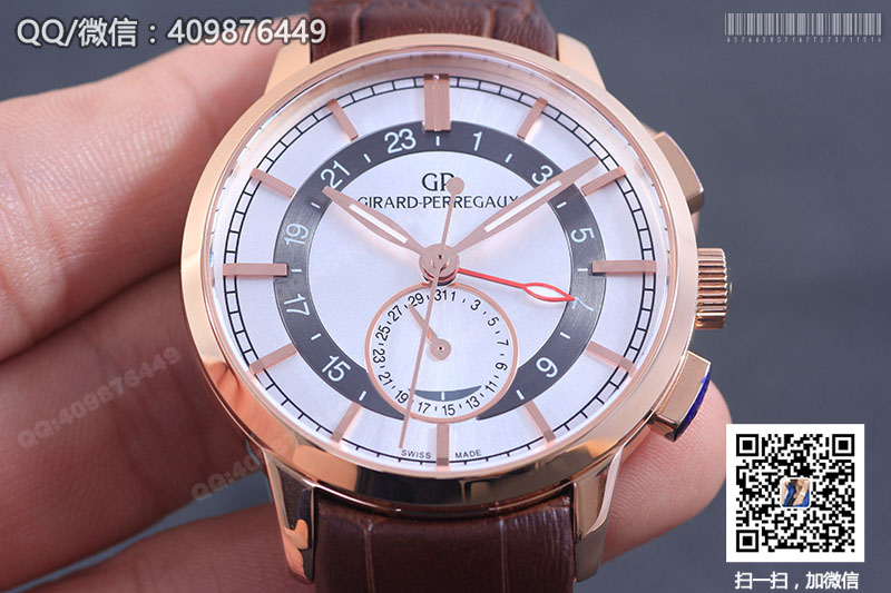 Girard-Perregaux Men's Watch Series 49544-52-231-BB60 Dual Time Rose Gold Mechanical Watch