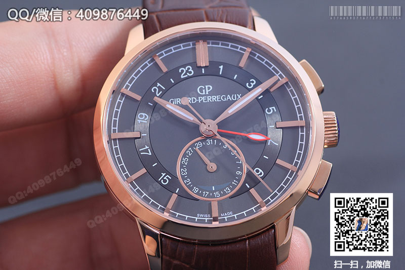 Girard-Perregaux Men's Watch Series 49544-52-231-BB60 Dual Time Rose Gold Mechanical Watch