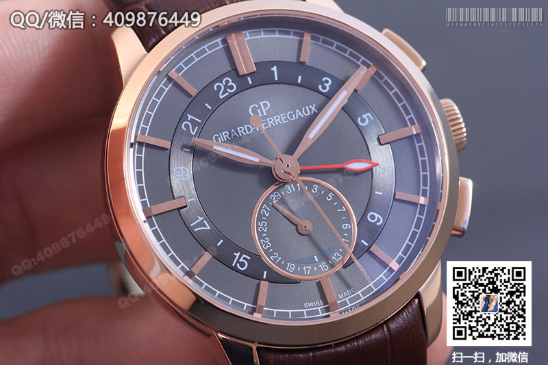Girard-Perregaux Men's Watch Series 49544-52-231-BB60 Dual Time Rose Gold Mechanical Watch