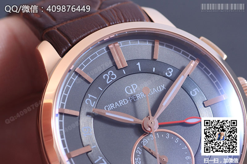 Girard-Perregaux Men's Watch Series 49544-52-231-BB60 Dual Time Rose Gold Mechanical Watch