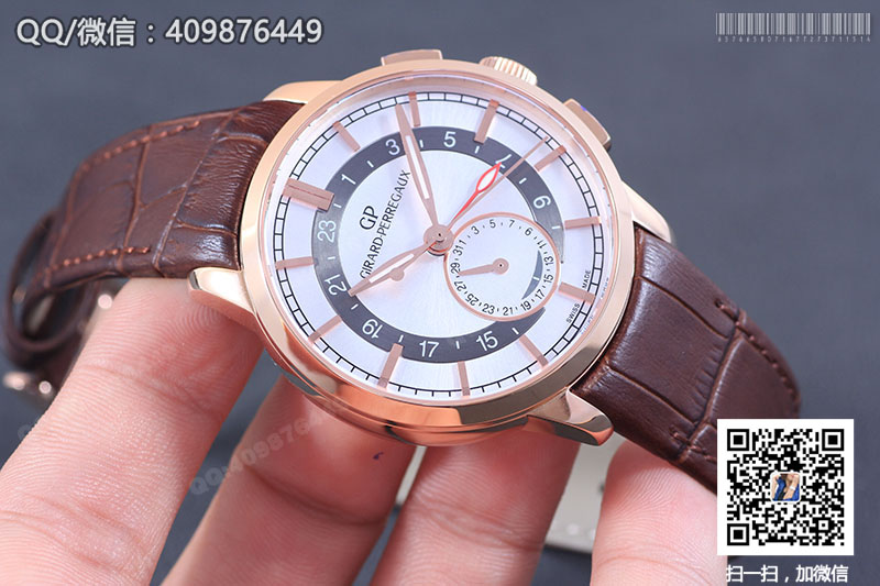 Girard-Perregaux Men's Watch Series 49544-52-231-BB60 Dual Time Rose Gold Mechanical Watch