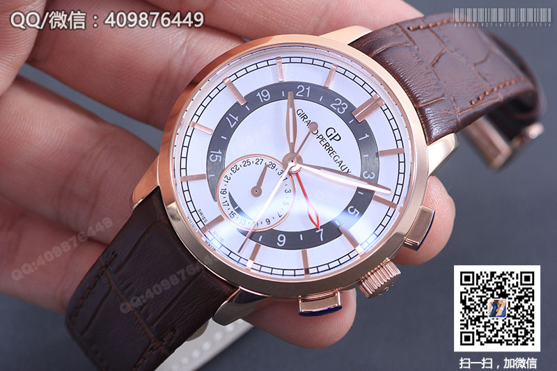 Girard-Perregaux Men's Watch Series 49544-52-231-BB60 Dual Time Rose Gold Mechanical Watch