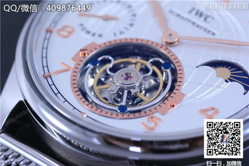 IWC Portugieser Stainless Steel/Rose Gold Tourbillon Watch on Milanese Mesh Bracelet