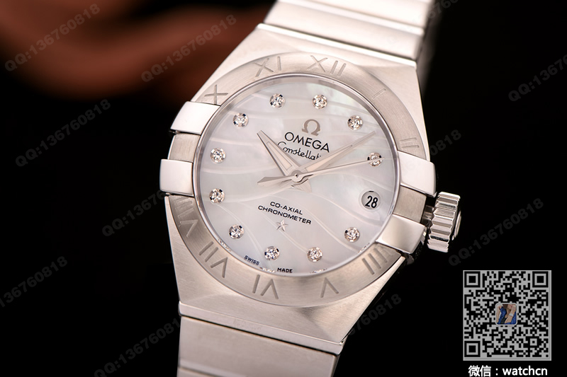 Premium replica watch Omega Constellation 27mm Co-Axial watch 123.10.27.20.55.002