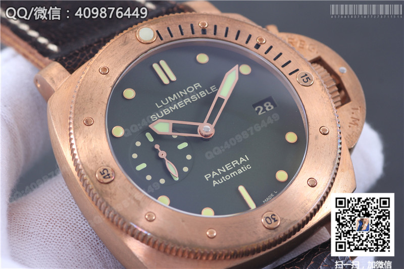 [ZF Factory Bronze] Panerai Submersible Limited Edition PAM00382 Men's Automatic Mechanical Watch Bronze Case
