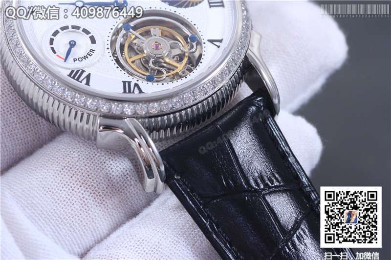 Patek Philippe Grand Complications tourbillon watch, sun, moon and stars model, stainless steel fluted bezel with diamonds