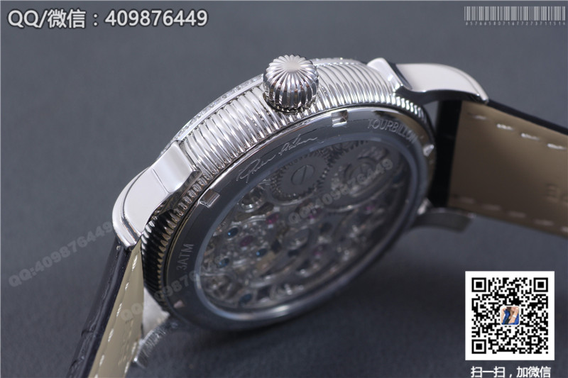 Patek Philippe Grand Complications tourbillon watch, sun, moon and stars model, stainless steel fluted bezel with diamonds