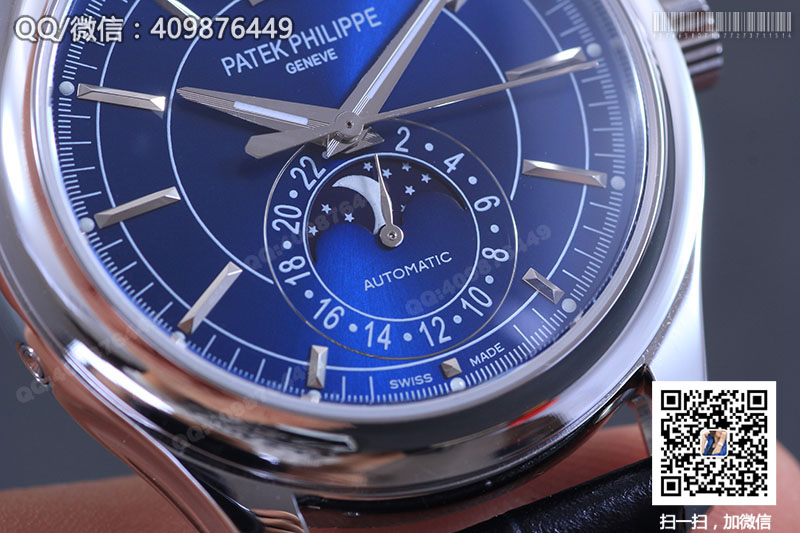 Patek Philippe Complications Chronograph Series 5905P-001 Watch with Blue Dial