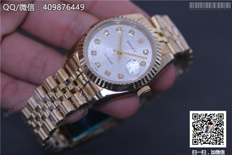 Automatyczny mechaniczny złoty zegarek Rolex Datejust 116238white