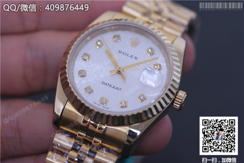 Automatyczny mechaniczny złoty zegarek Rolex Datejust 116238white