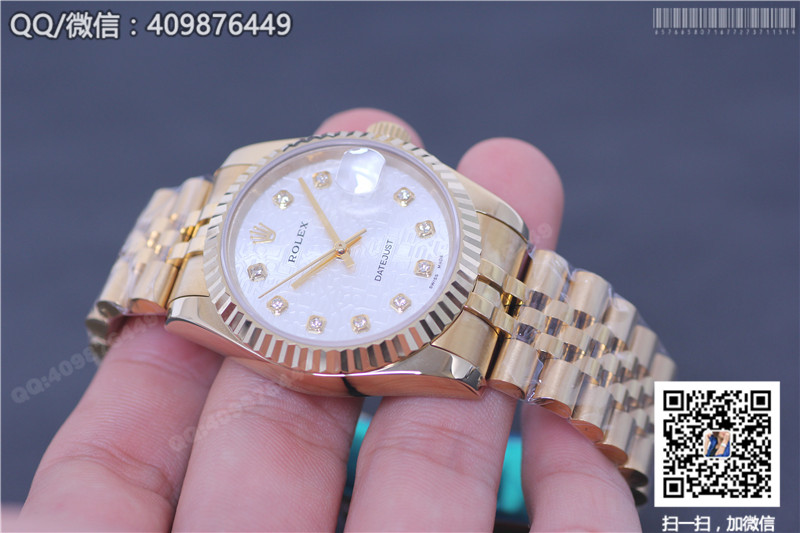 Automatyczny mechaniczny złoty zegarek Rolex Datejust 116238white