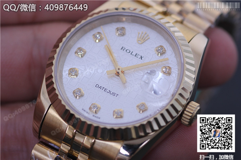 Automatyczny mechaniczny złoty zegarek Rolex Datejust 116238white