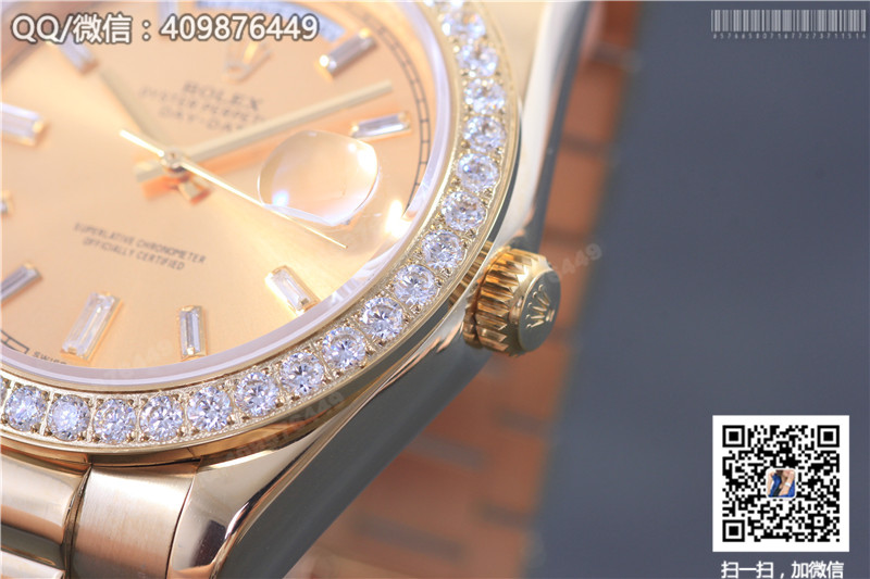 [Perfect Edition] Rolex Day-Date series 228238 gold dial watch