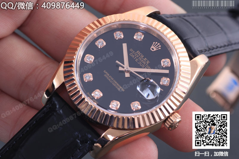 ROLEX Day-Date Serie Automatische mechanische Herrenuhr, schwarzes Zifferblatt mit Diamanten ROLEX Day-Date Serie Automatische mechanische Herrenuhr, schwarzes Zifferblatt mit Diamanten