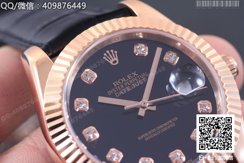 ROLEX Day-Date Serie Automatische mechanische Herrenuhr, schwarzes Zifferblatt mit Diamanten ROLEX Day-Date Serie Automatische mechanische Herrenuhr, schwarzes Zifferblatt mit Diamanten