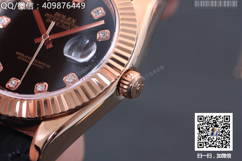 ROLEX Day-Date Serie Automatische mechanische Herrenuhr, schwarzes Zifferblatt mit Diamanten ROLEX Day-Date Serie Automatische mechanische Herrenuhr, schwarzes Zifferblatt mit Diamanten
