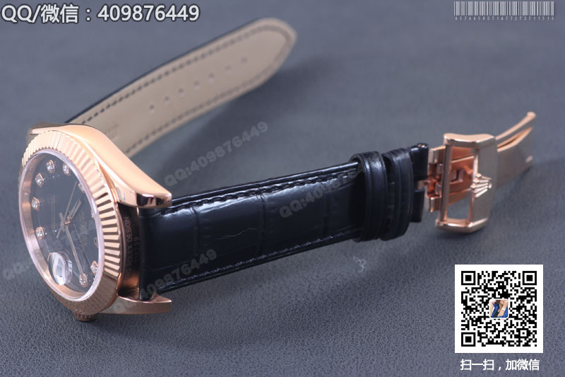ROLEX Day-Date Serie Automatische mechanische Herrenuhr, schwarzes Zifferblatt mit Diamanten ROLEX Day-Date Serie Automatische mechanische Herrenuhr, schwarzes Zifferblatt mit Diamanten
