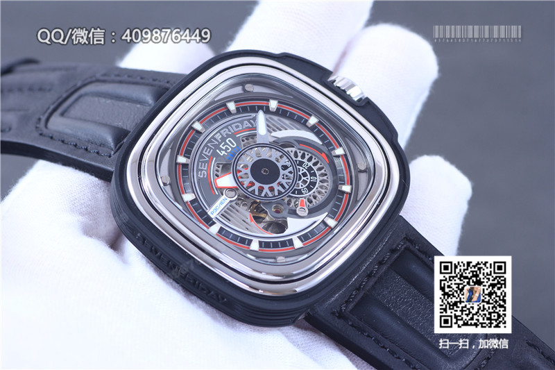 [Butik KW] Jam Tangan Mekanikal Automatik Trend Fesyen SevenFriday Petak P3B Model Bezel Putih