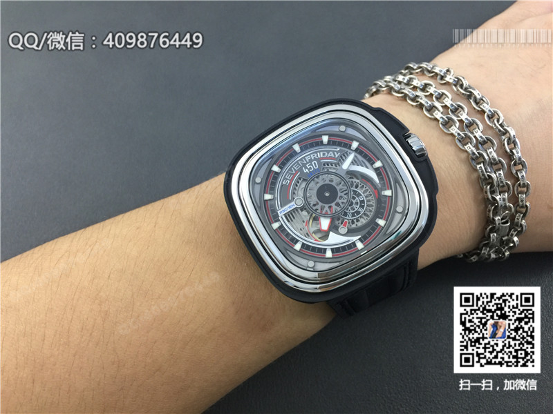 [Butik KW] Jam Tangan Mekanikal Automatik Trend Fesyen SevenFriday Petak P3B Model Bezel Putih