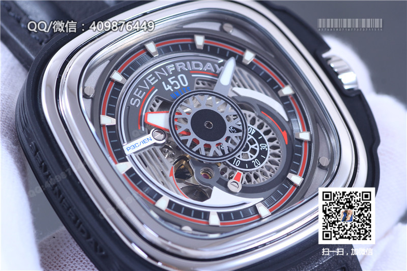 [Butik KW] Jam Tangan Mekanikal Automatik Trend Fesyen SevenFriday Petak P3B Model Bezel Putih