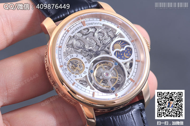 Vacheron Constantin rose gold skeleton tourbillon watch Top Tourbillon Vacheron Constantin Les Cabinotiers series P6000A/000P-B025 rose gold skeleton tourbillon watch