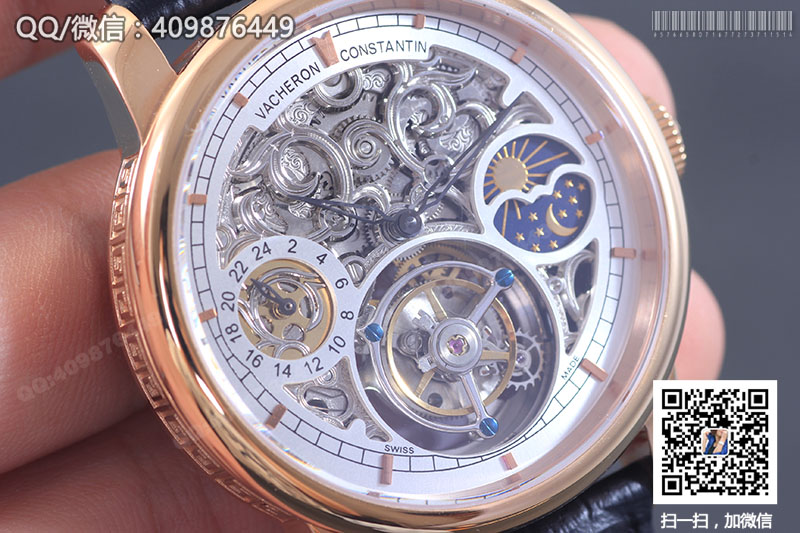 Vacheron Constantin rose gold skeleton tourbillon watch Top Tourbillon Vacheron Constantin Les Cabinotiers series P6000A/000P-B025 rose gold skeleton tourbillon watch
