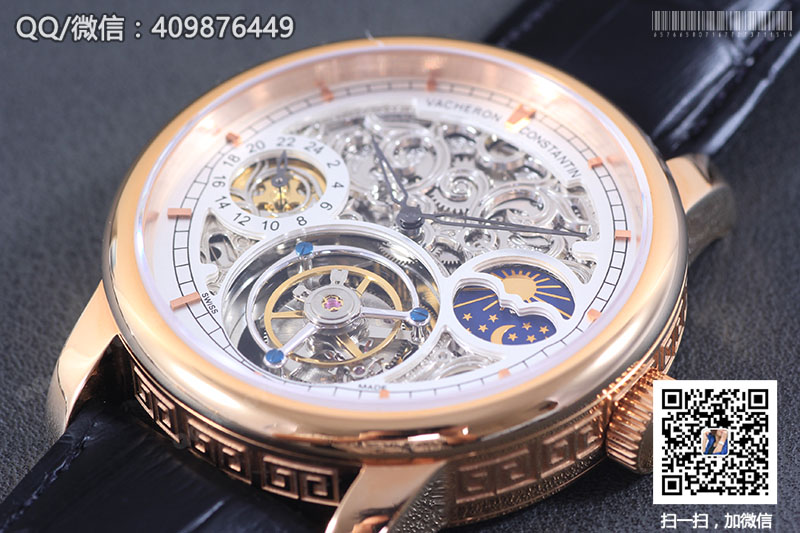 Vacheron Constantin rose gold skeleton tourbillon watch Top Tourbillon Vacheron Constantin Les Cabinotiers series P6000A/000P-B025 rose gold skeleton tourbillon watch