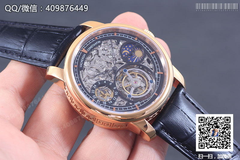 Vacheron Constantin rose gold skeleton tourbillon watch Top Tourbillon Vacheron Constantin Les Cabinotiers series P6000A/000P-B025 rose gold skeleton tourbillon watch
