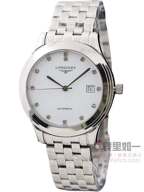 LONGINES Flagship L4.774.4.27.6 automatic mechanical men's watch with exhibition case back