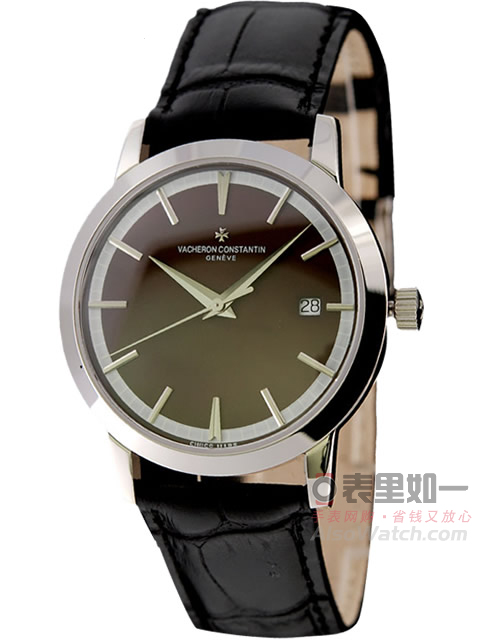 Vacheron Constantin Gentleman Series Ultra-Thin Men's Watch Leather Strap Black Dial