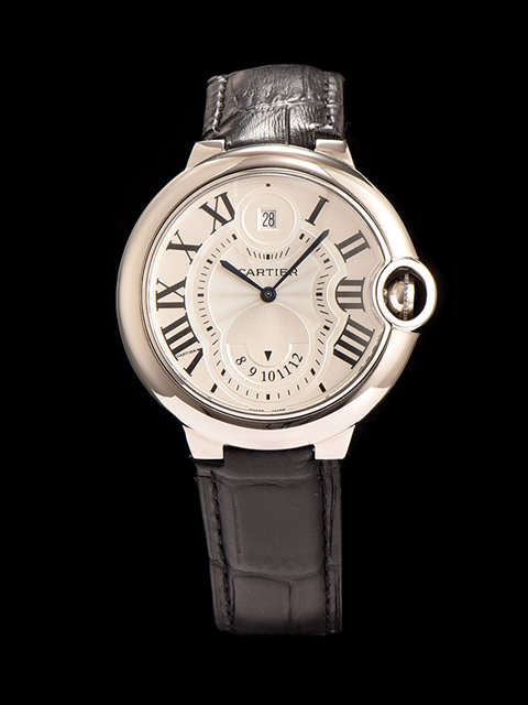 Cartier Ballon Bleu W6920011 men's watch with leather strap