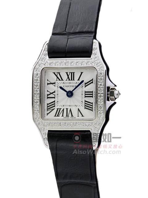 Cartier Santos Series Square Diamond-Set Women's Watch WH100651