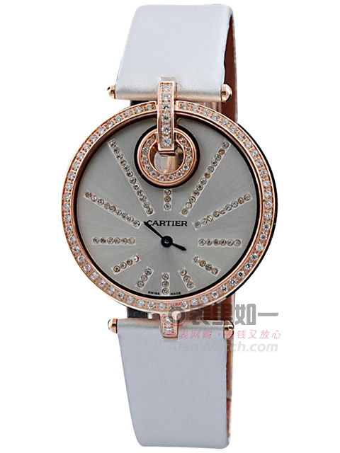 Cartier CARTIER Quartz Chronograph Leather Strap Fashion Ladies' Watch