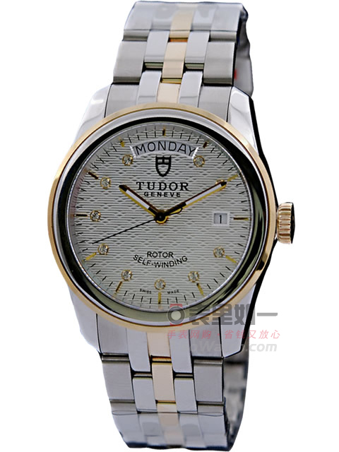 Tudor Glamour Collection Swiss ETA2834 automatic mechanical 18K gold watch 56003 patterned dial