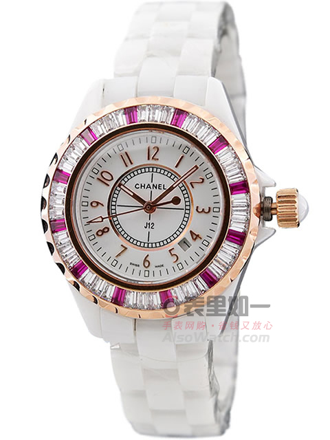 Chanel J12 series white high-tech precision ceramic quartz women's watch, small 33MM / large 38MM av...