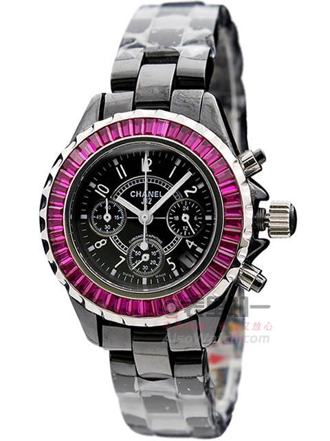 Chanel J12 collection black high-tech precision ceramic multifunctional quartz watch