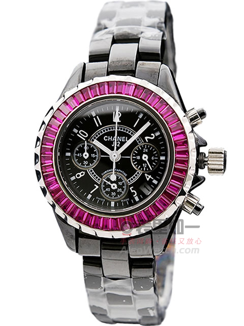 Chanel J12 collection black high-tech precision ceramic multifunctional quartz watch