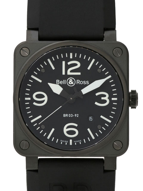 Bell & Ross AVIATION collection BR03-92 BLACK MATTE watch