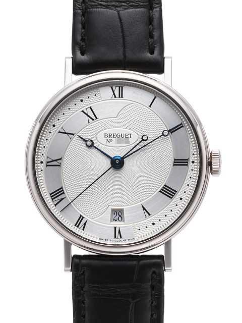 Breguet automatic mechanical men's watch with exhibition case back 5197BA/15/986 silver case