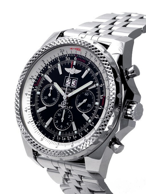 [ZF Factory Perfect Edition] Breitling BENTLEY men's watch [steel bracelet + black dial] 7750 mechan...