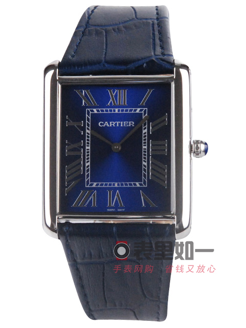 Cartier Tank Series Ladies' Quartz Watch Blue Dial