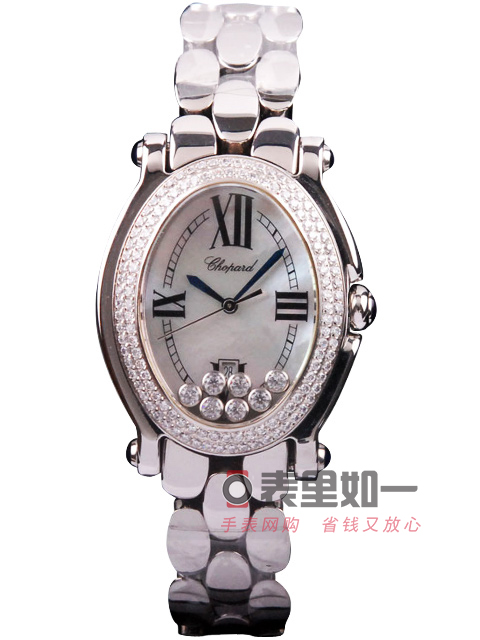 【Kualiti Baik 1:1】Jam Tangan Wanita Dail Putih/Dail Mutiara Berlian Bergerak Siri Chopard Ladies' Happy Sport