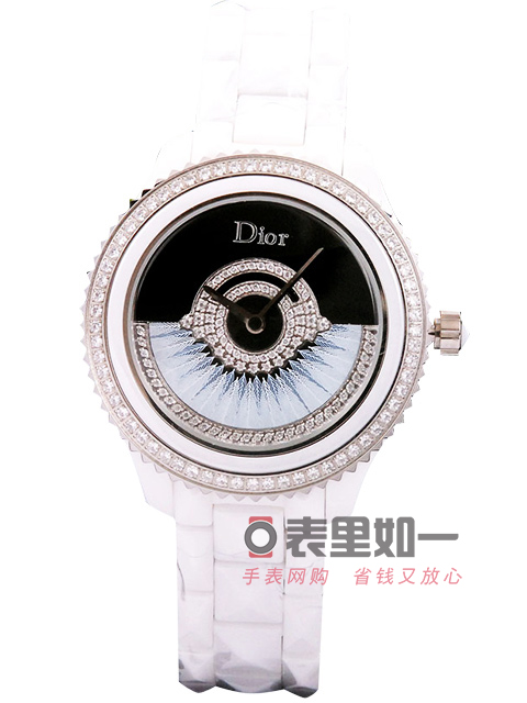 Dior Ceramic Case Quartz Ladies' Watch Spinning Rotor Black 38*13mm