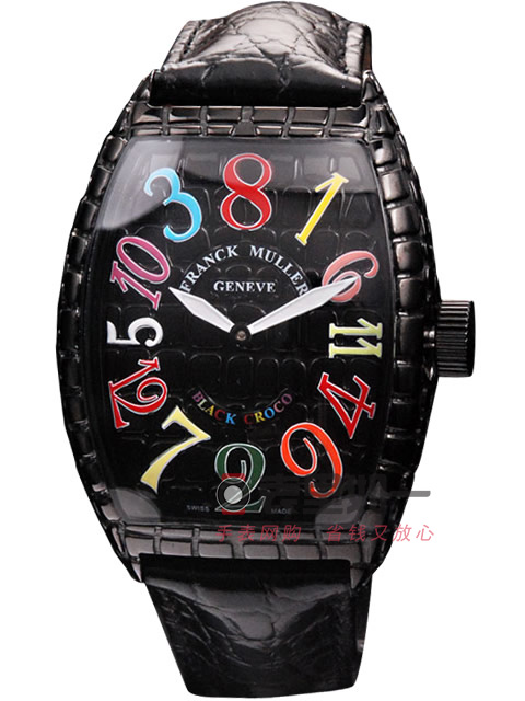 Franck Muller Automatic Mechanical Watch Black Jumping Hour Function Coloured Numerals 40*55*17mm