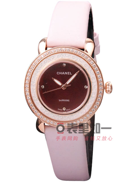 Chanel Ladies' Fashion Quartz Watch, Rose Gold Case Set with Diamonds