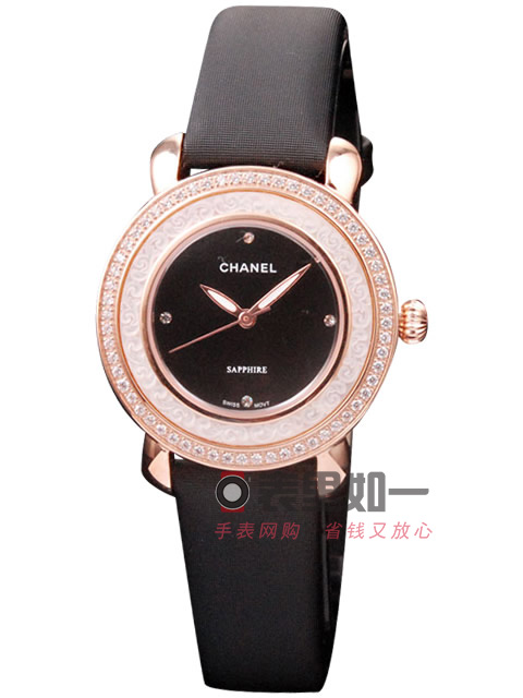 Chanel Ladies' Fashion Quartz Watch, Rose Gold Case Set with Diamonds