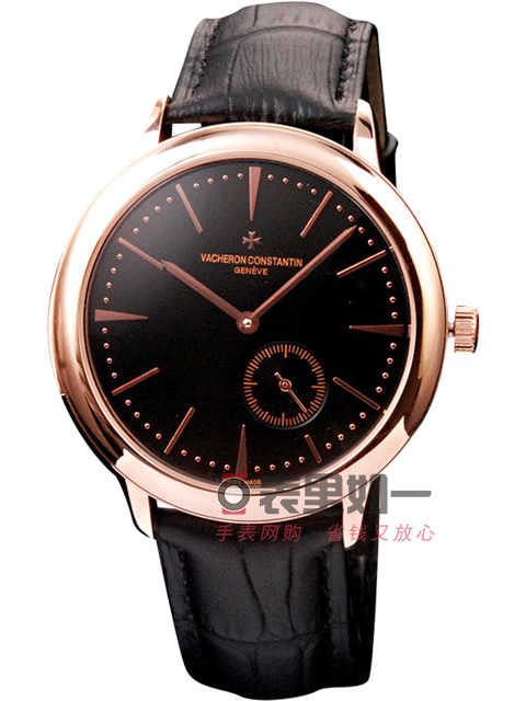 Vacheron Constantin Patrimony automatic mechanical watch, rose gold case, black dial
