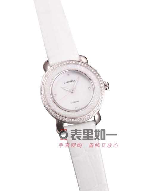 Chanel diamond quartz fashionable women's watch white dial various strap styles